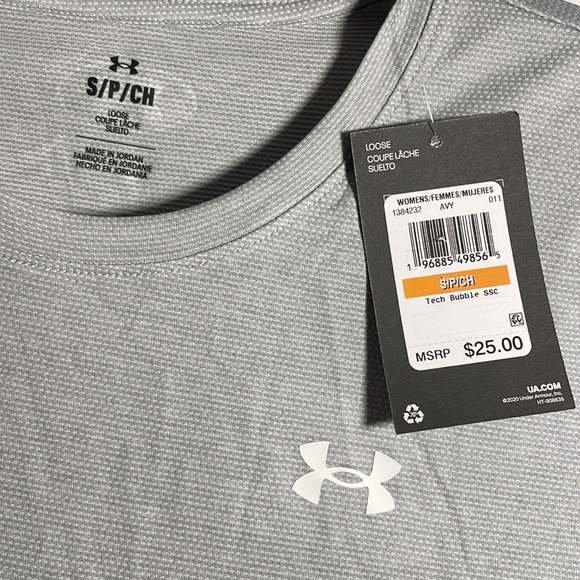 NWT Under Armour Women's Tech Bubble Short Sleeve Crew - Picture 6 of 6